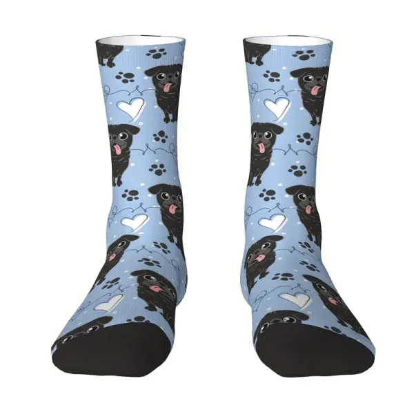 Pug Dog Pattern Socks (DBS9) - Image 2