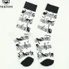 Music Symbol and Black Cat Pattern Socks (CS9)