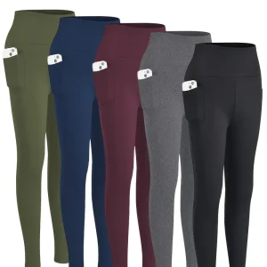 High-Waist Leggings with Tummy Control (HWL6)  With Pockets