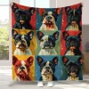 French Bulldog Pattern Flannel Blanket (FBFB3)