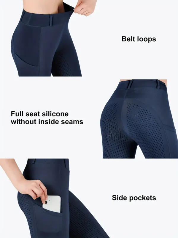Equestrian Riding Leggings - Navy (ERL20) - Image 5