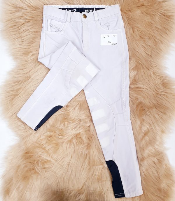 Montar White Children Breeches Size 7-8 (A14.28)