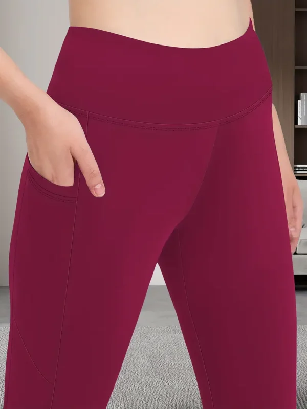 High Waisted Tummy Control Leggings With Pockets (HWL9) - Image 3