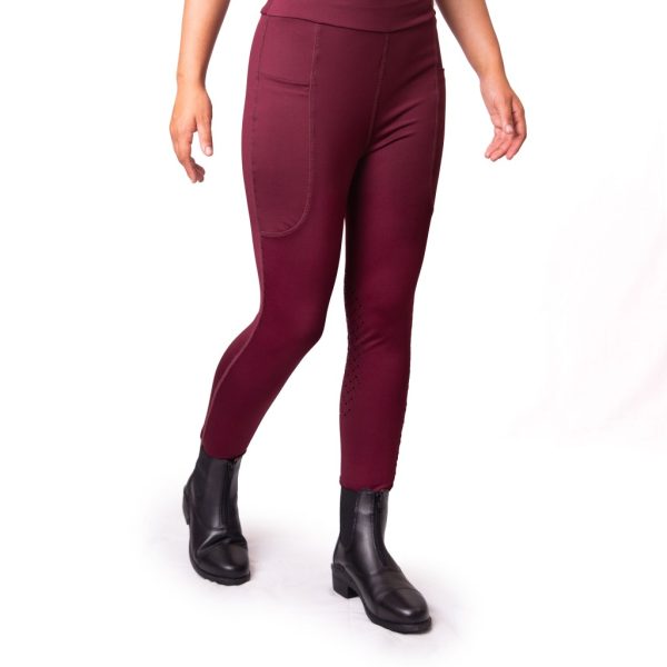 Gallop High-Waist Pocket Silicone Knee Tights (A9)