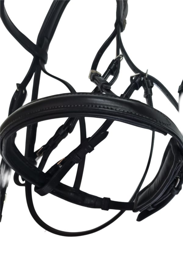 Keiffer Black Cavesson Bridle with Web Reins Pony Size (A30.22) - Image 3