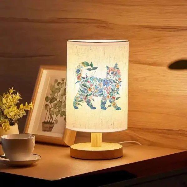 Nordic Wooden Table Lamp – Cat (CTL3) - Image 3