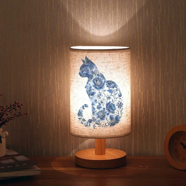 Nordic Wooden Table Lamp – Cat (CTL2) - Image 3