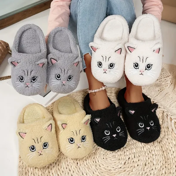 Cat Plush Slip-On Slippers (PCS1)