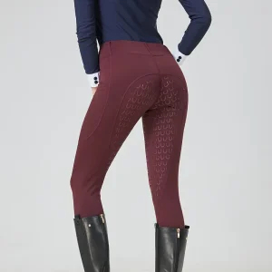 Equestrian Riding Leggings - Burgundy (ERL21)