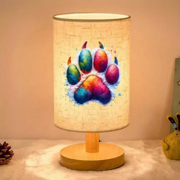 Nordic Wooden Table Lamp – Paw (PTL1)