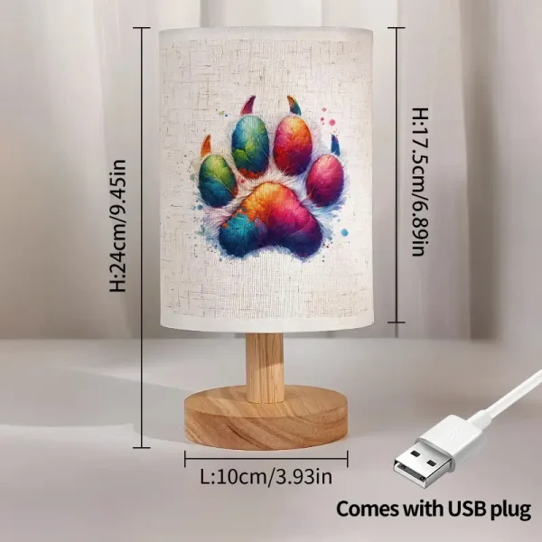 Nordic Wooden Table Lamp – Paw (PTL1) - Image 2
