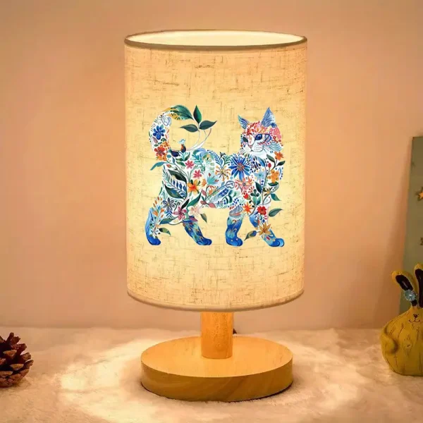 Nordic Wooden Table Lamp – Cat (CTL3)