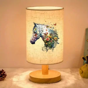 Nordic Wooden Table Lamp - Horse (HTL1)