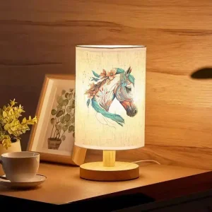 Nordic Wooden Table Lamp - Horse (HTL2)