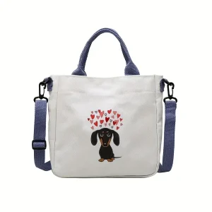 Dachshund Print Shoulder Bag 2 (HSB14)