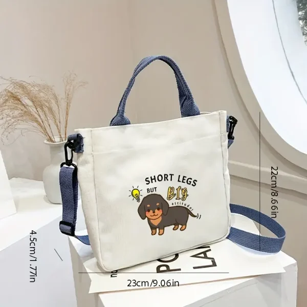 Dachshund Print Shoulder Bag 1 (HSB13) - Image 3