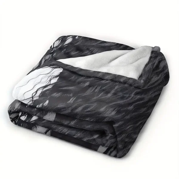 Friesian Horse Flannel Blanket (HFB4) - Image 4