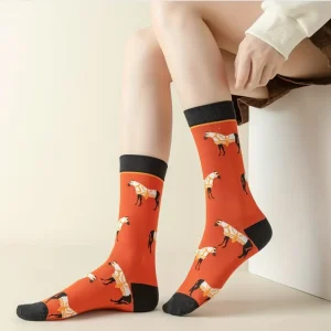 Orange Horse Socks (HS8)