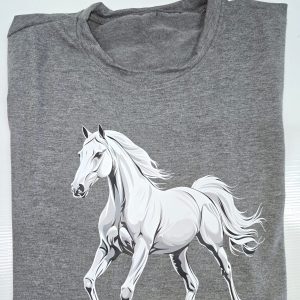 Horse Print T-Shirt Grey (HTS4)