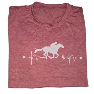 Horse Print T-Shirt Red (HTS5)