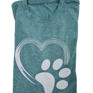 Dog Print T-Shirt Blue Large (DTS23)