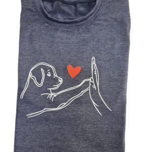 Dog Print T-Shirt Royal Blue Large (DTS31)