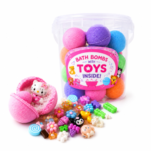 Bucket Bath Bombs with Charms